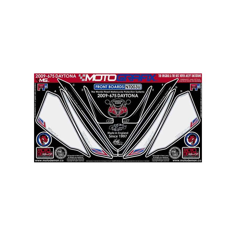 モトグラフィックス ボディパッド FRONT DAYTONA675 MT-NT003U