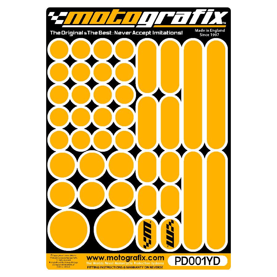 モトグラフィックス タンクパッド ドット イエローダーク MT-PD001YD