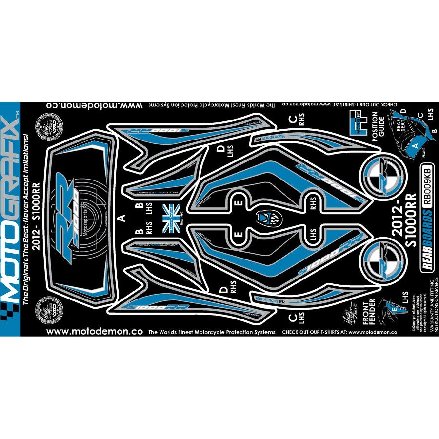 モトグラフィックス ボディパッド REAR S1000RR MT-RB009KB