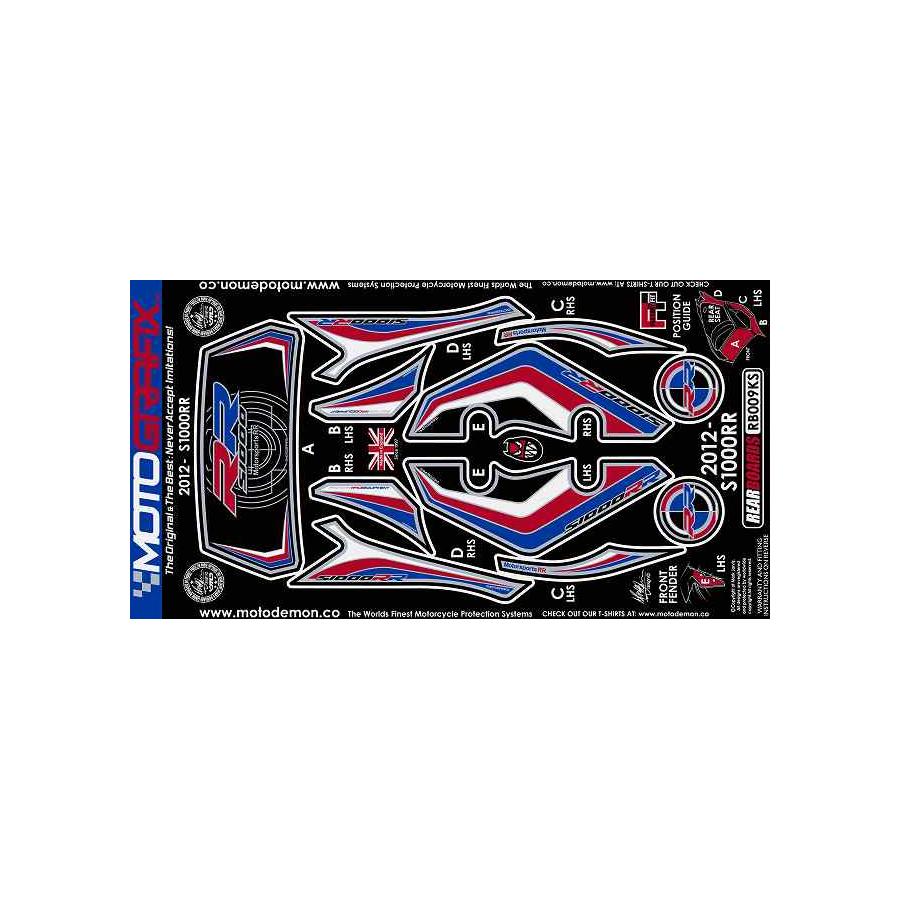 モトグラフィックス ボディパッド REAR S1000RR MT-RB009KS
