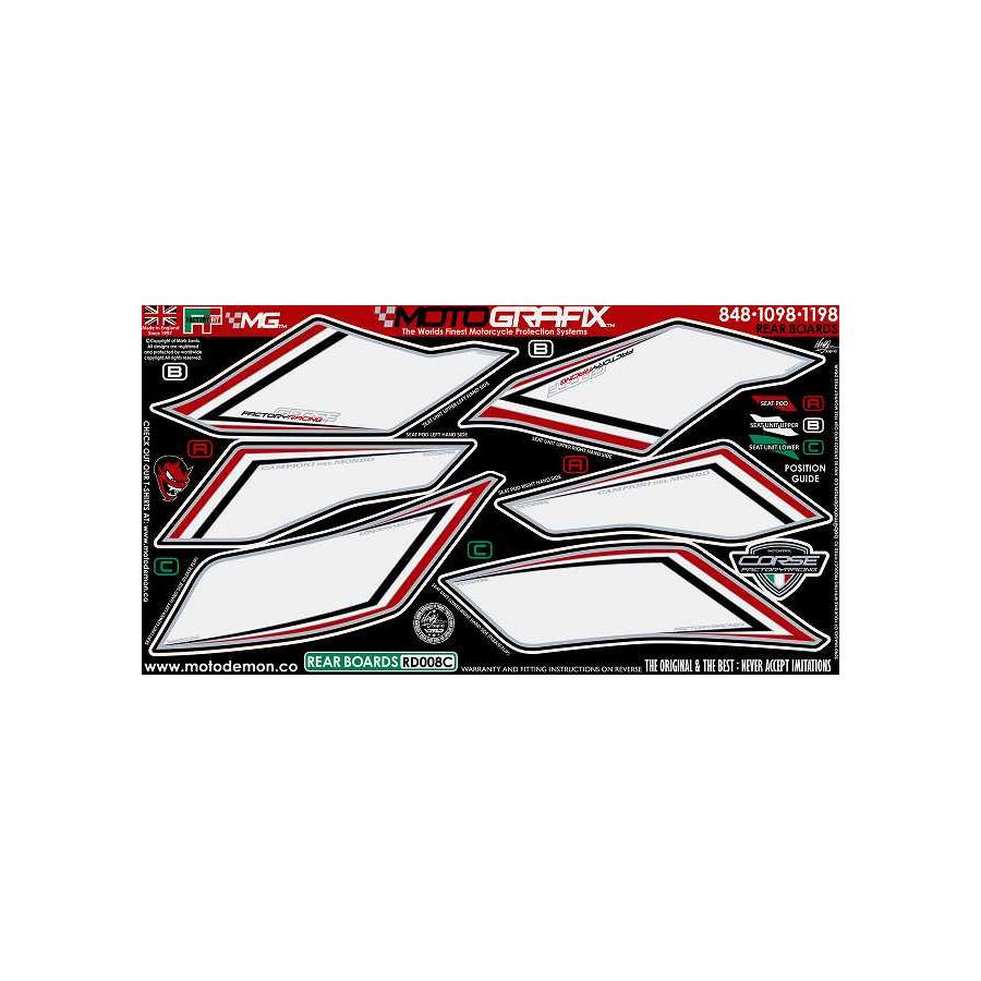 モトグラフィックス ボディパッド REAR 848/1098/1198 MT-RD008C