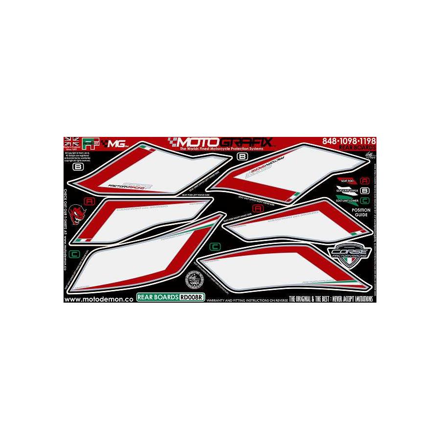 モトグラフィックス ボディパッド REAR 848/1098/1198 MT-RD008R