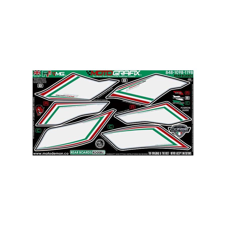 モトグラフィックス ボディパッド REAR 848/1098/1198 MT-RD008U