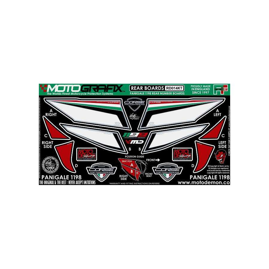モトグラフィックス ボディパッド REAR 1199PANIGALE MT-RD014KT