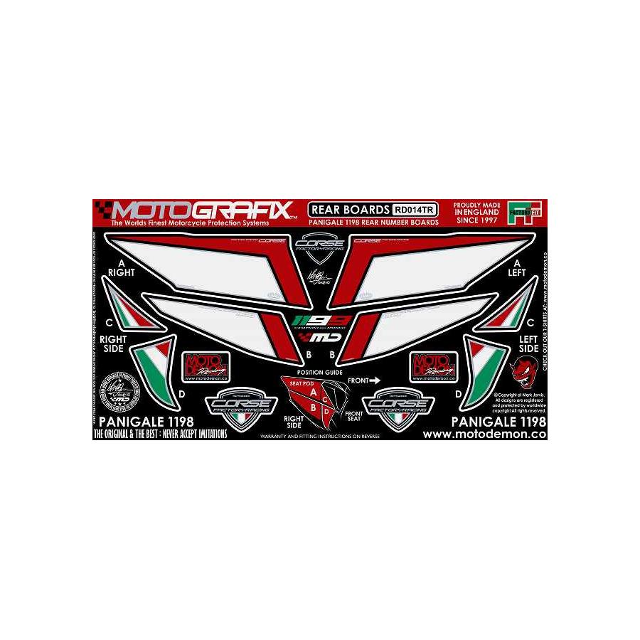 モトグラフィックス ボディパッド REAR 1199PANIGALE MT-RD014TR