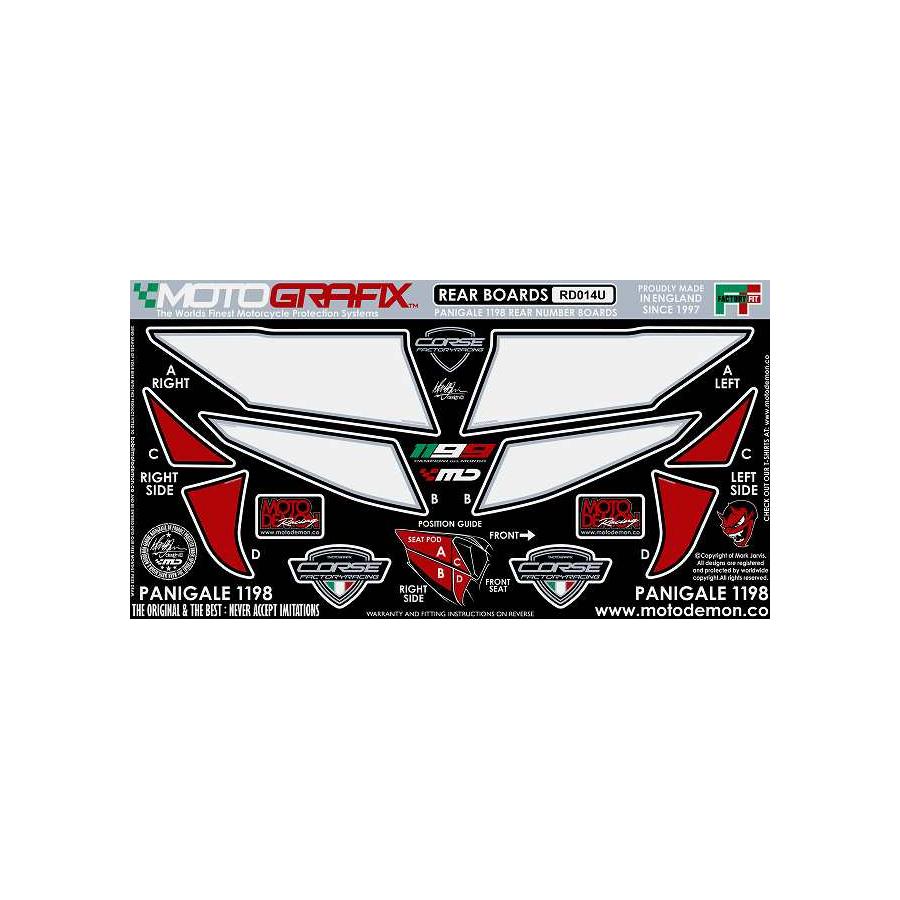 モトグラフィックス ボディパッド REAR 1199PANIGALE MT-RD014U
