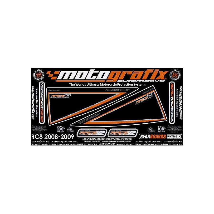 モトグラフィックス ボディパッド REAR RC8 MT-RKTM01K