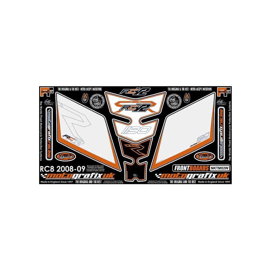 モトグラフィックス ボディパッド REAR RC8R MT-RKTM02W
