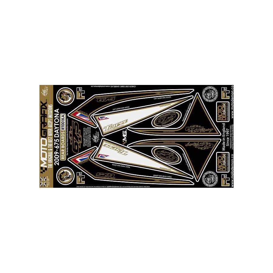 モトグラフィックス ボディパッド REAR DAYTONA675 MT-RT001KA