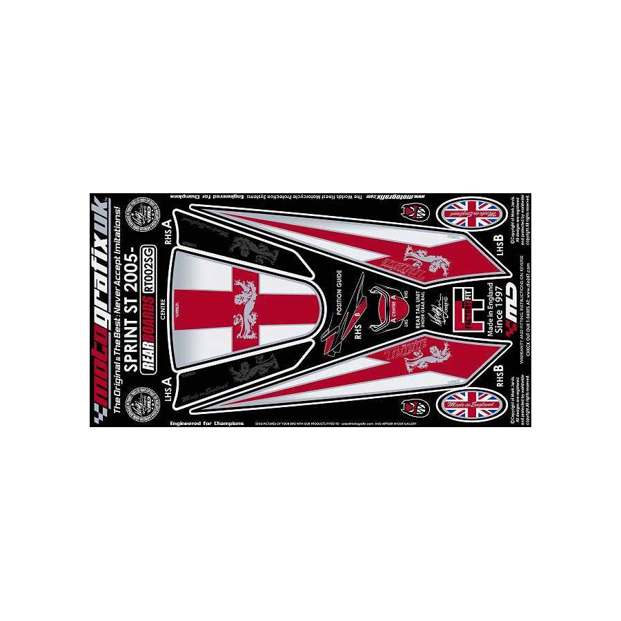 モトグラフィックス ボディパッド REAR SPRINT ST MT-RT002SG