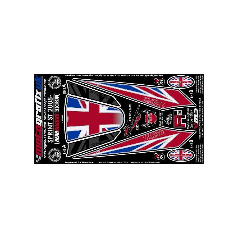 モトグラフィックス ボディパッド REAR SPRINT ST MT-RT002UJ