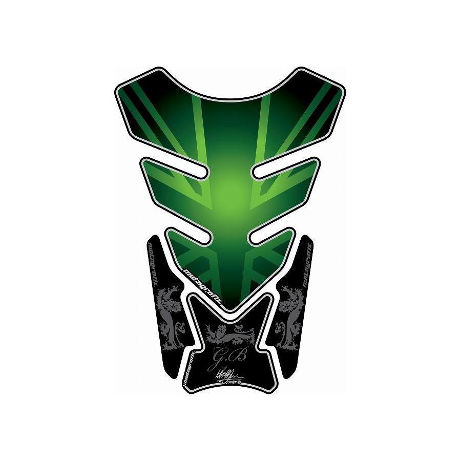 モトグラフィックス タンクパッド ユニオンジャック グリーン STREET QUADPAD MT-ST087G