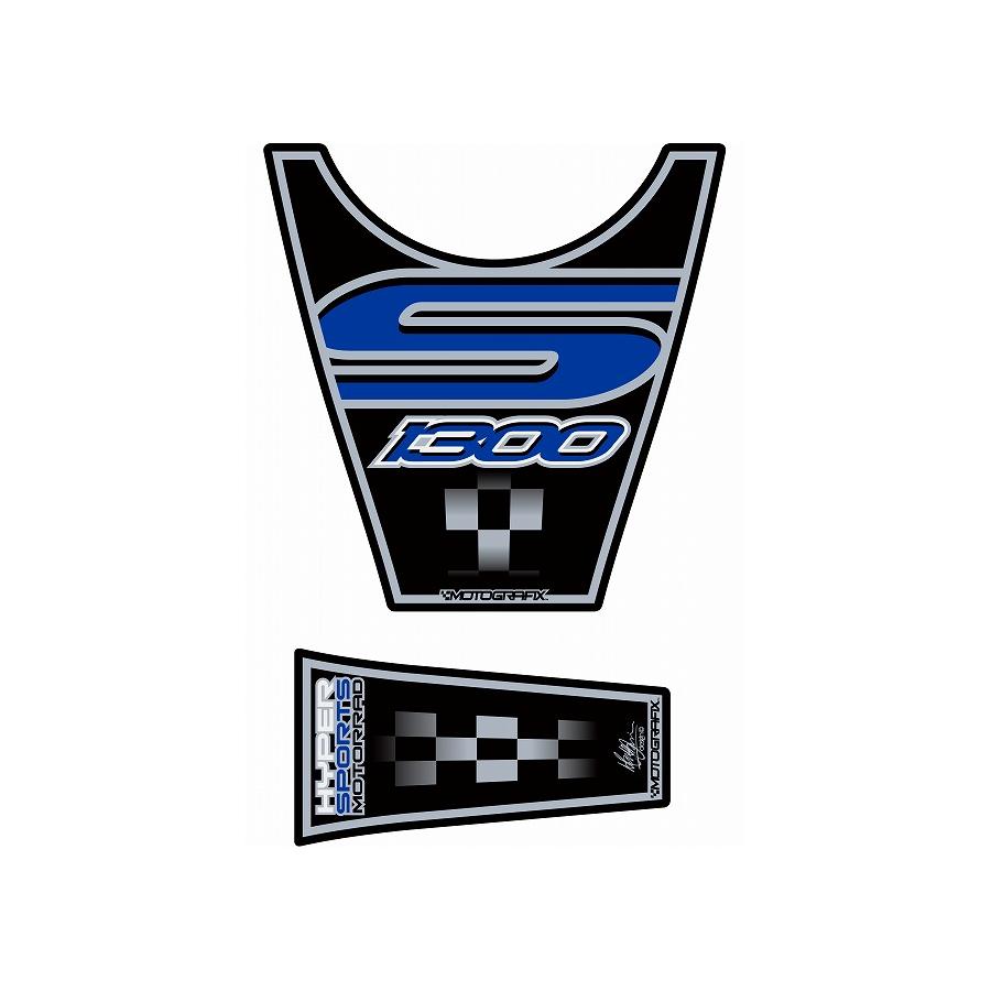 モトグラフィックス タンクパッド ブラック/ブルー BMW K1300S MT-TB006B