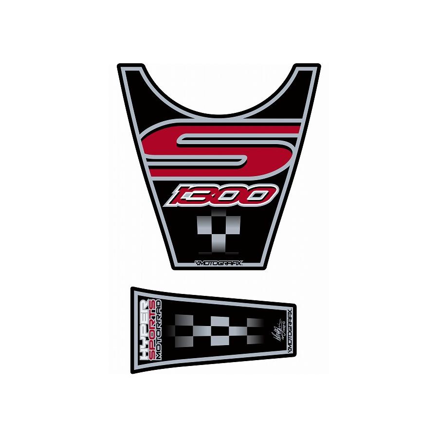 モトグラフィックス タンクパッド ブラック/レッド BMW K1300S MT-TB006R