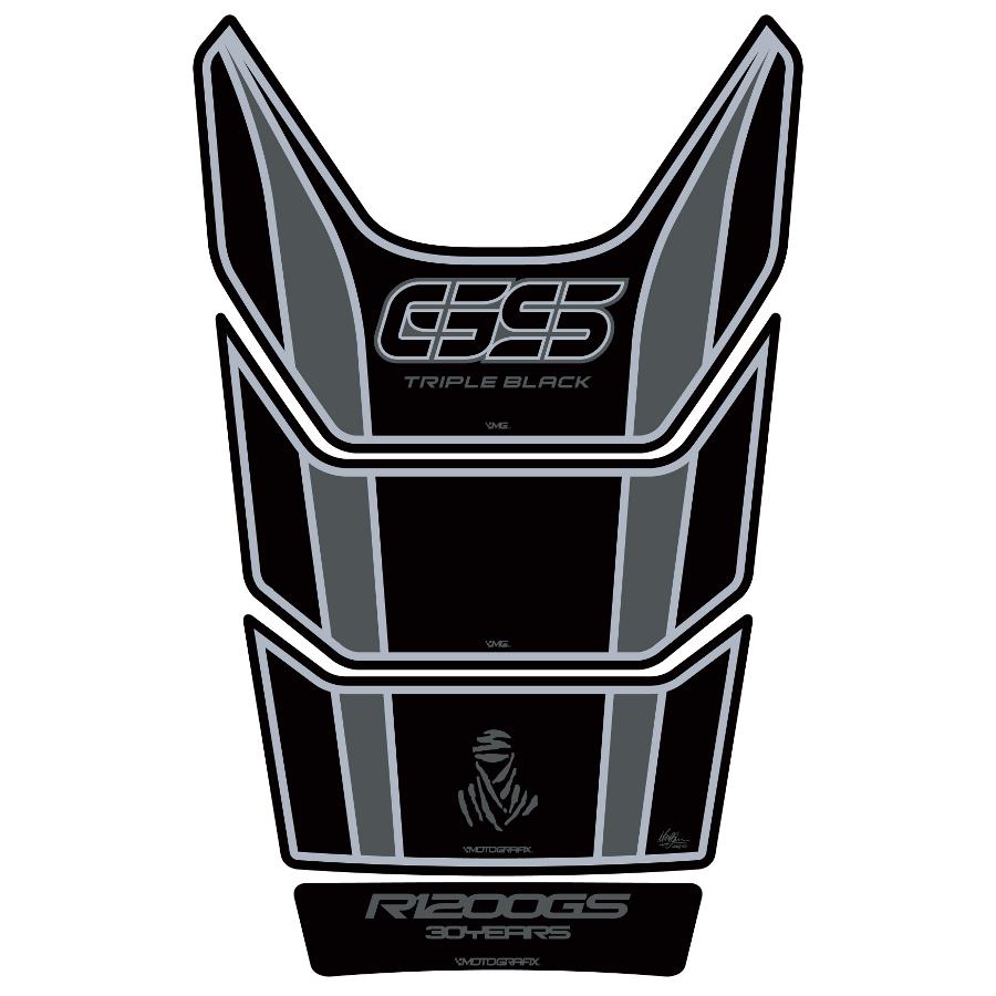 モトグラフィックス タンクパッド 30TH TRIPLE ブラック BMW R1200GS MT-TB009TB