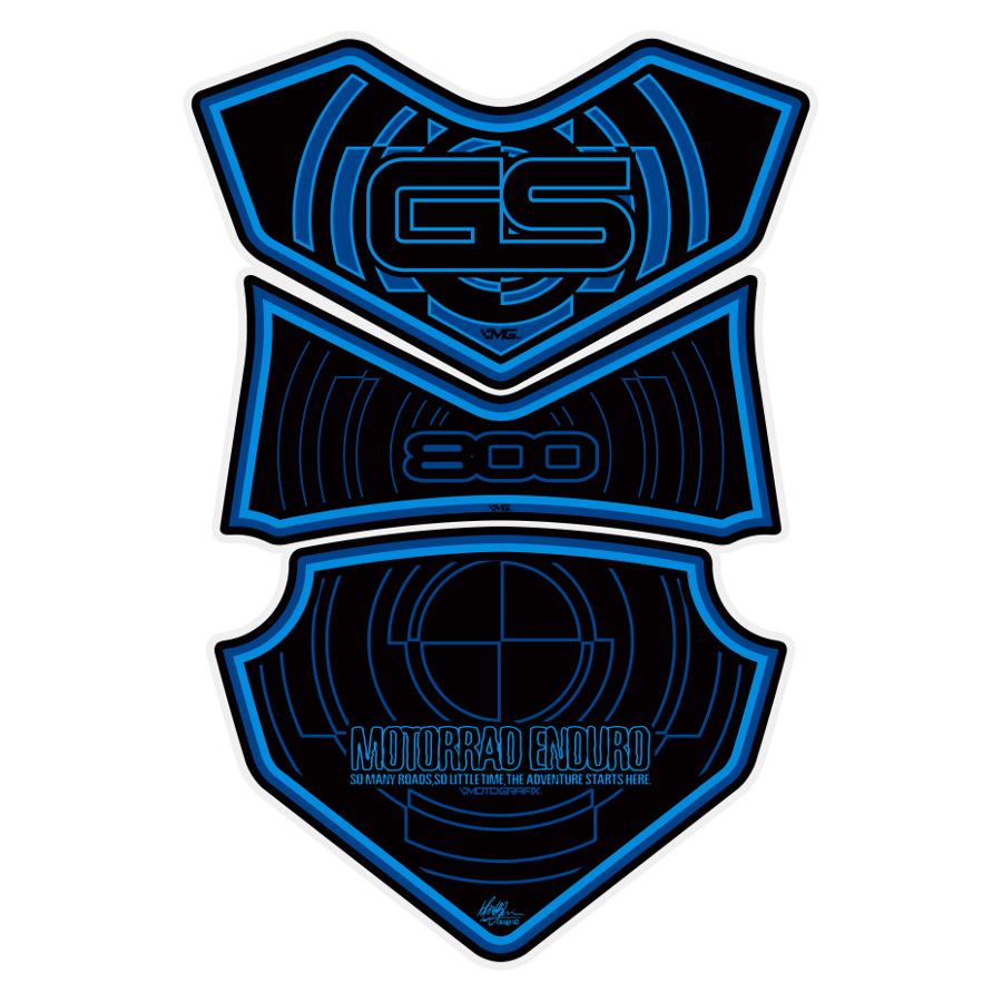 モトグラフィックス タンクパッド ブルー BMW QUADPAD MT-TB011B