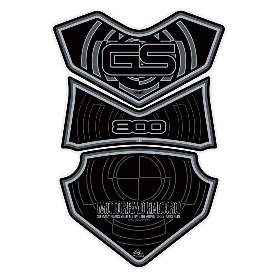 モトグラフィックス タンクパッド ブラック BMW QUADPAD MT-TB011K