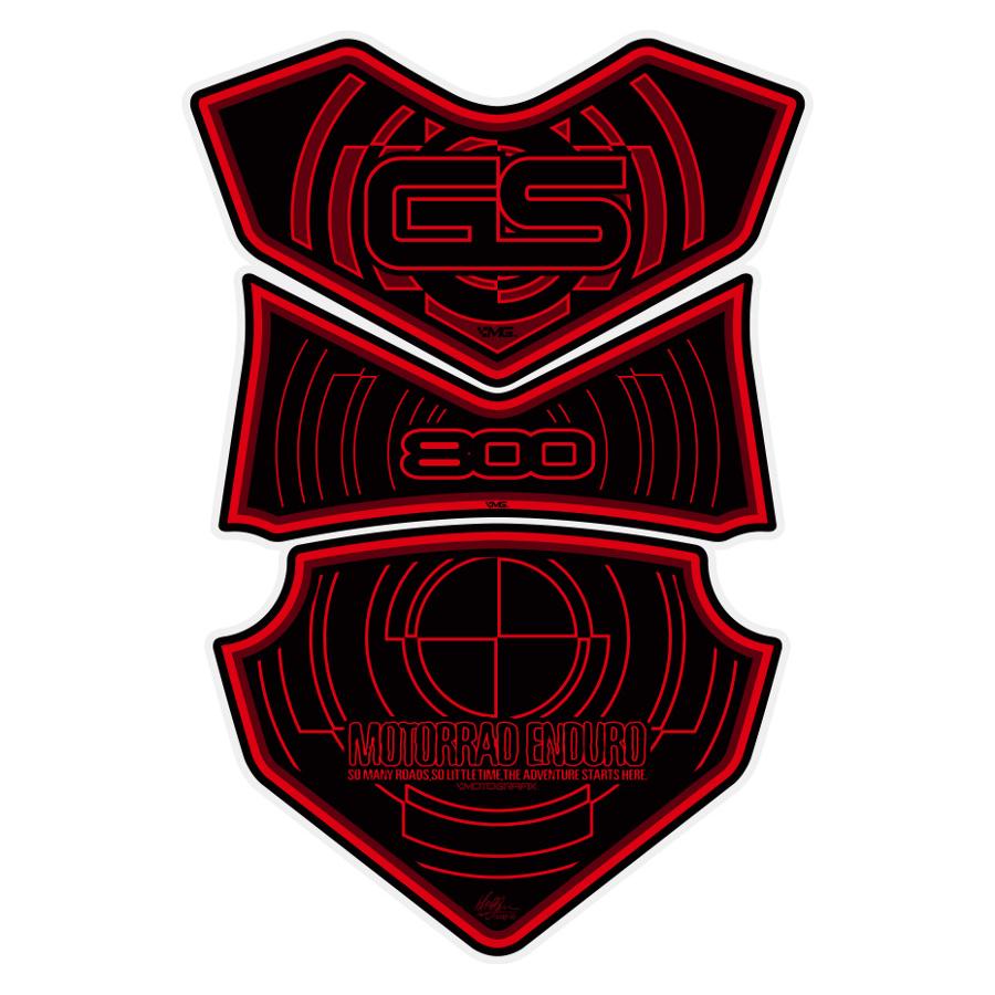 モトグラフィックス タンクパッド レッド BMW QUADPAD MT-TB011R