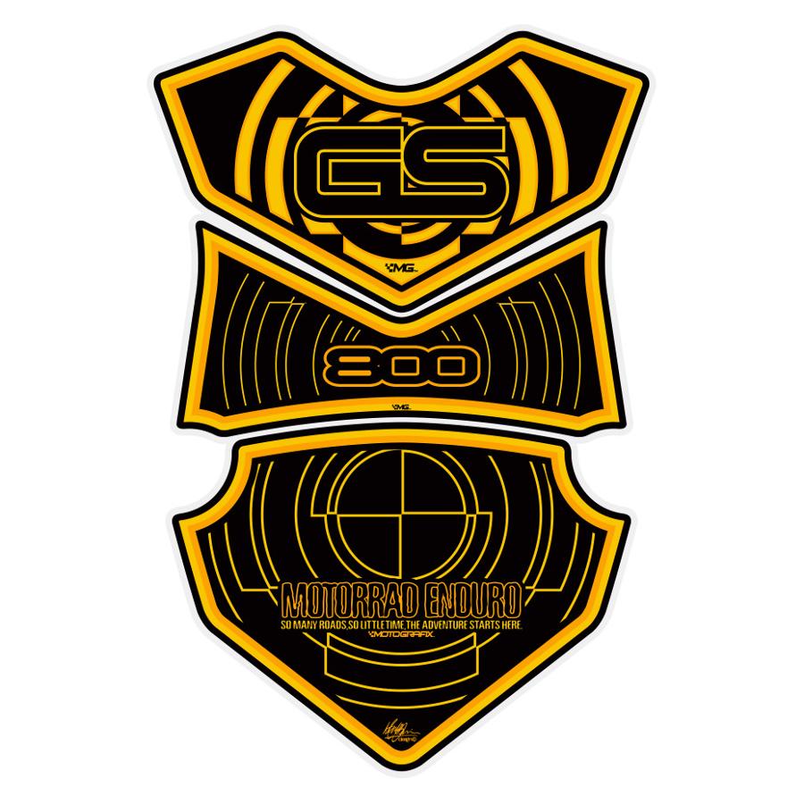 モトグラフィックス タンクパッド イエロー BMW QUADPAD MT-TB011Y