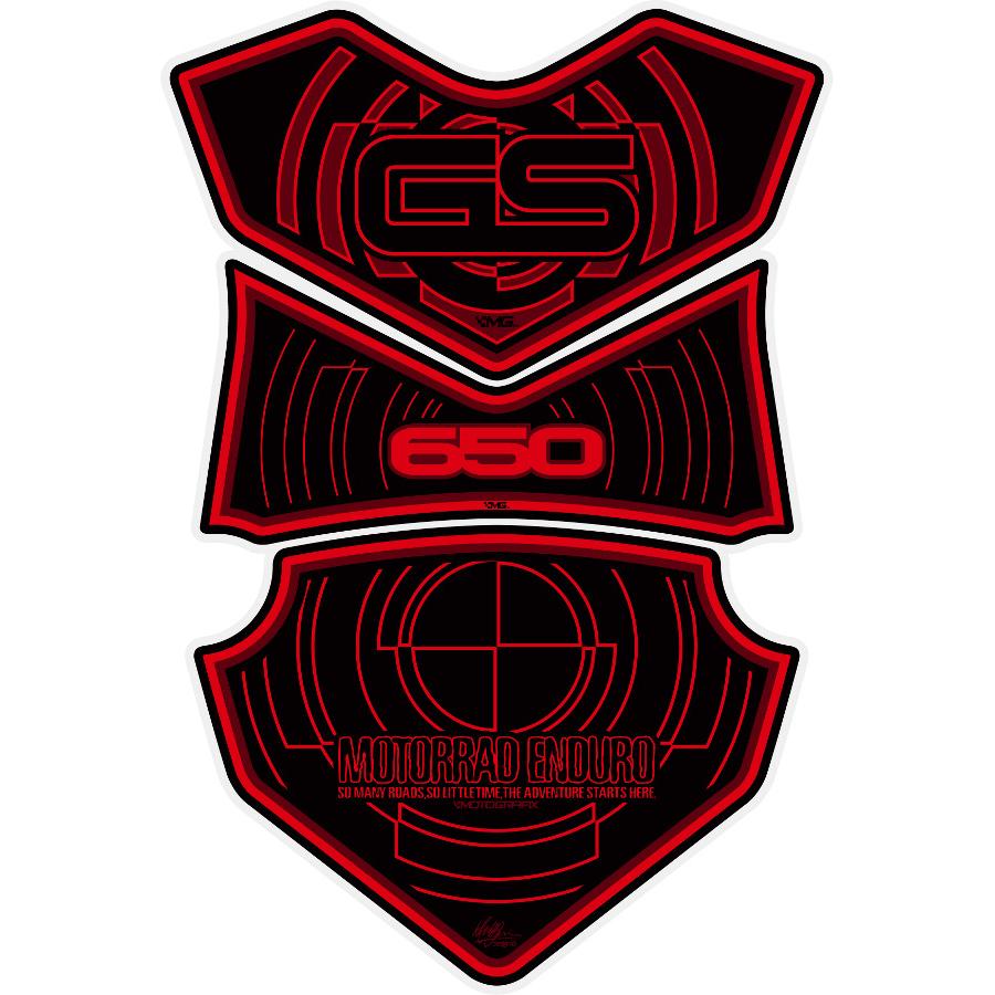 モトグラフィックス タンクパッド レッド BMW GS 650 MT-TB012R