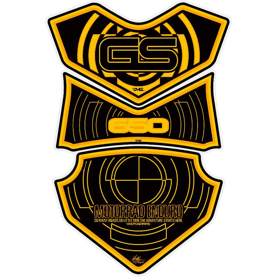 モトグラフィックス タンクパッド イエロー BMW GS 650 MT-TB012Y