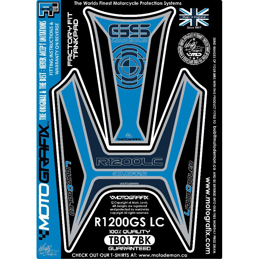 モトグラフィックス タンクパッド ブルー/ブラック R1200GS(水冷) MT-TB017BK