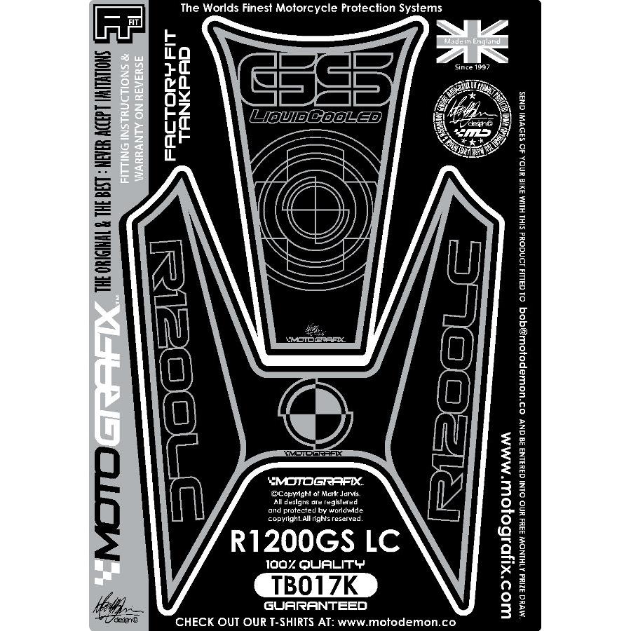 モトグラフィックス タンクパッド ブラック R1200GS(水冷) MT-TB017K