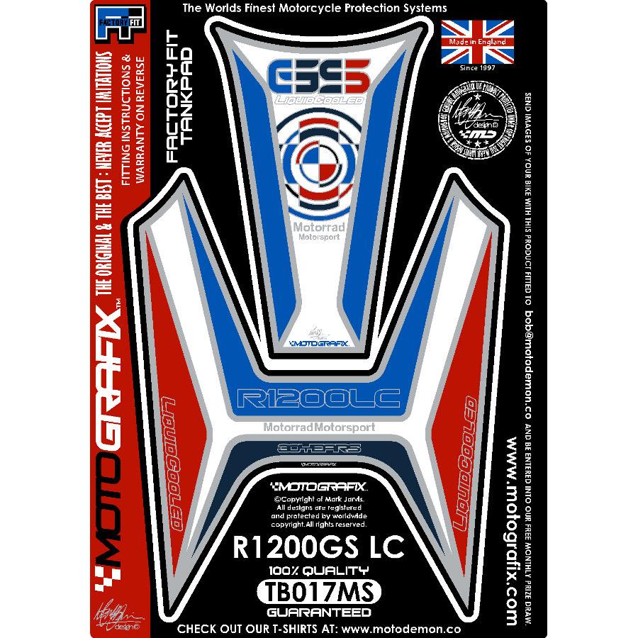 モトグラフィックス タンクパッド トリコロール R1200GS(水冷) MT-TB017MS