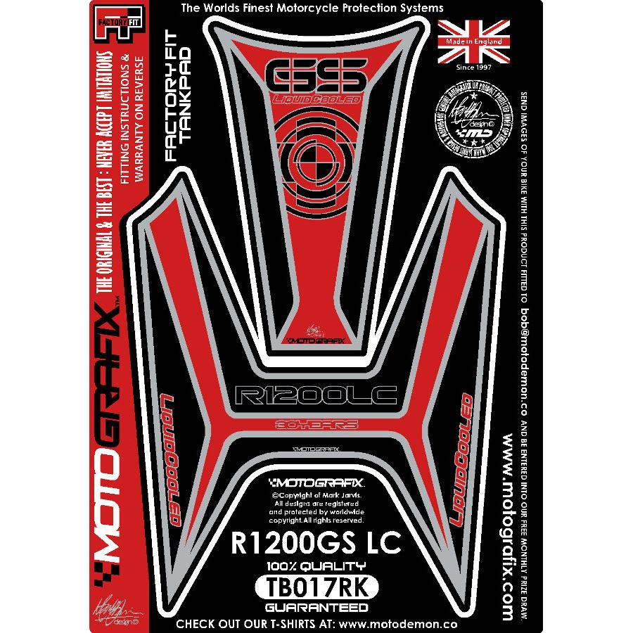 モトグラフィックス タンクパッド レッド/ブラック R1200GS(水冷) MT-TB017RK