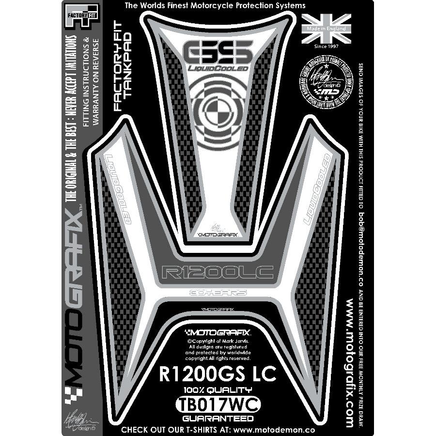 モトグラフィックス タンクパッド ホワイト/カーボン R1200GS(水冷) MT-TB017WC