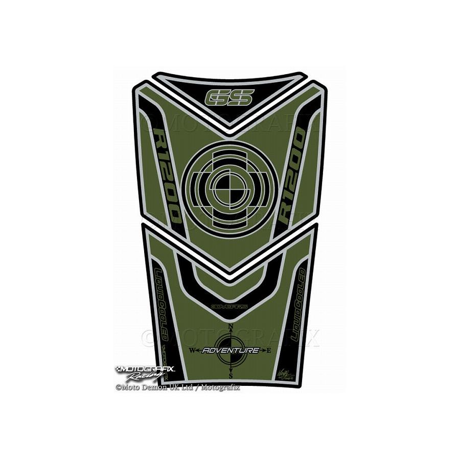 モトグラフィックス タンクパッド グリーン/ブラック R1200GS Adventure MT-TB021O