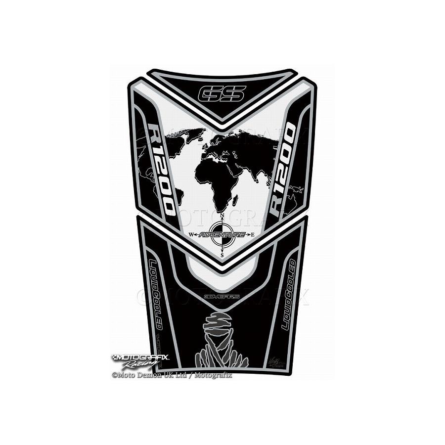 モトグラフィックス タンクパッド ブラック/ホワイト R1200GS Adventure MT-TB021PK