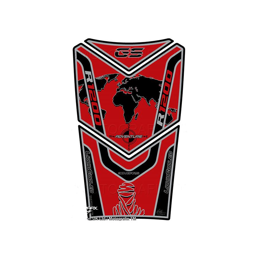 モトグラフィックス タンクパッド レッド/レッド R1200GS Adventure MT-TB021RR