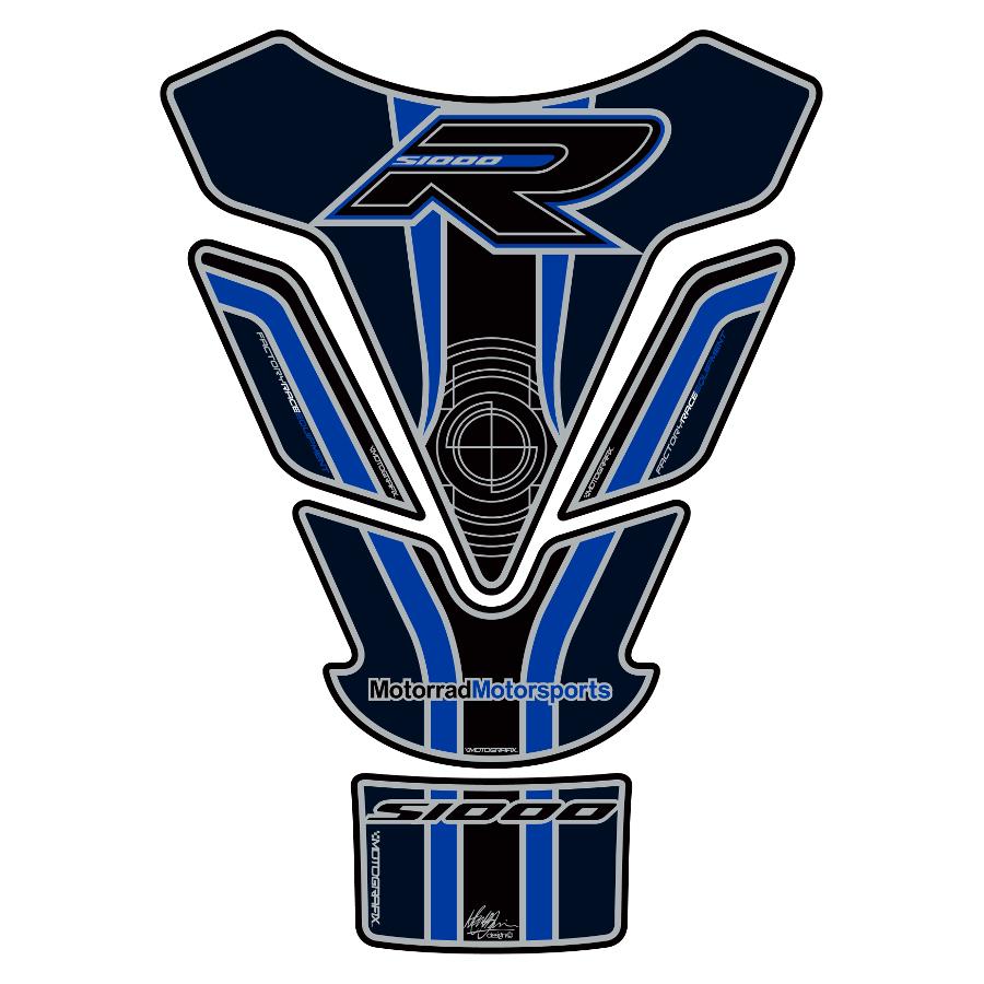 モトグラフィックス タンクパッド ブラック/ブルー S1000R MT-TB022BK