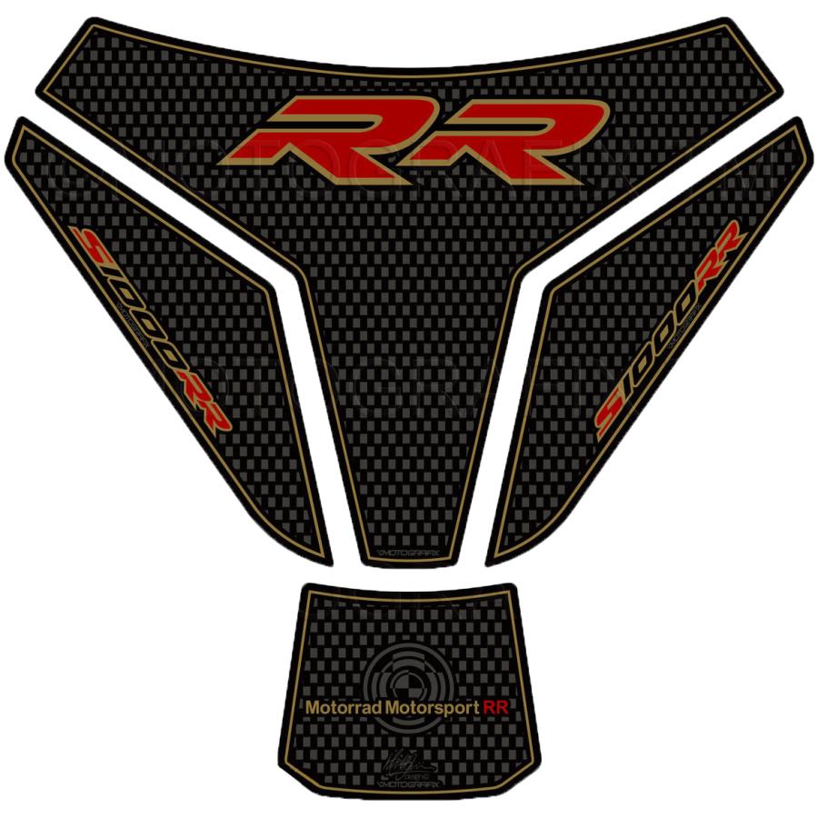 モトグラフィックス タンクパッド カーボン/ゴールド/レッド S1000RR MT-TB023CAR