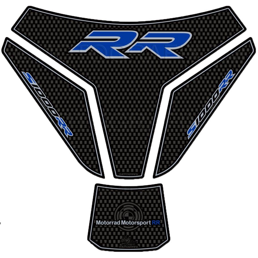 モトグラフィックス タンクパッド カーボン/シルバー/ブルー S1000RR MT-TB023CSB