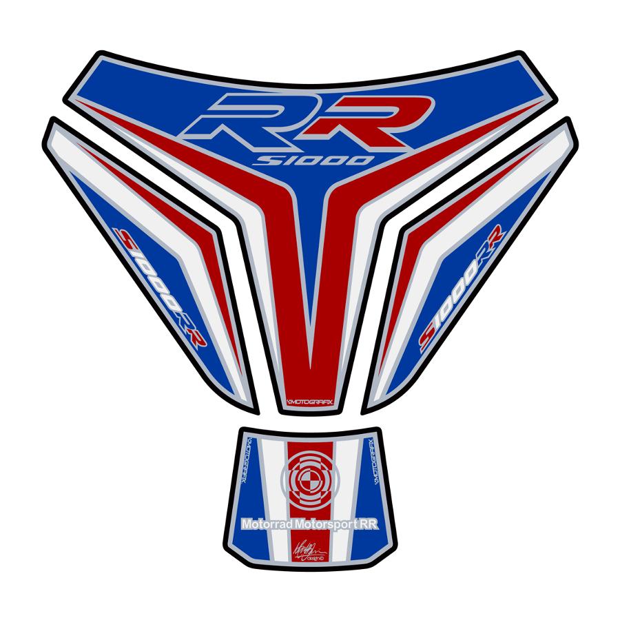 モトグラフィックス タンクパッド ブルー/ホワイト/レッド S1000RR MT-TB023MSB