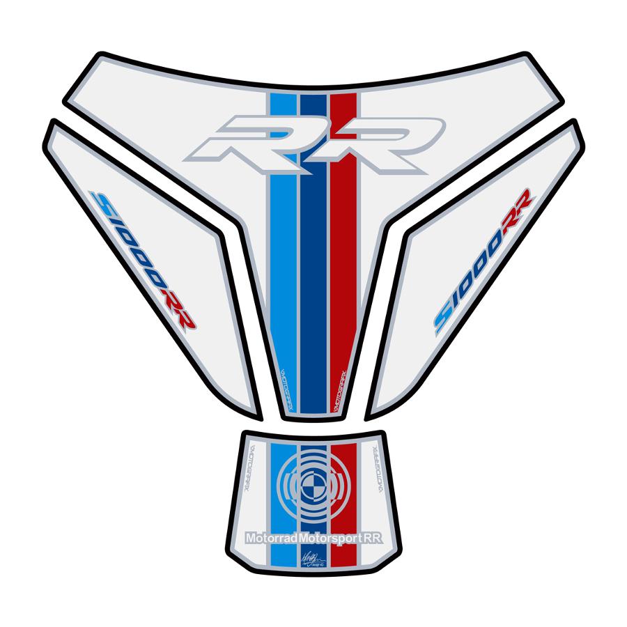 モトグラフィックス タンクパッド ホワイト/レッド/ブルー S1000RR MT-TB023MW