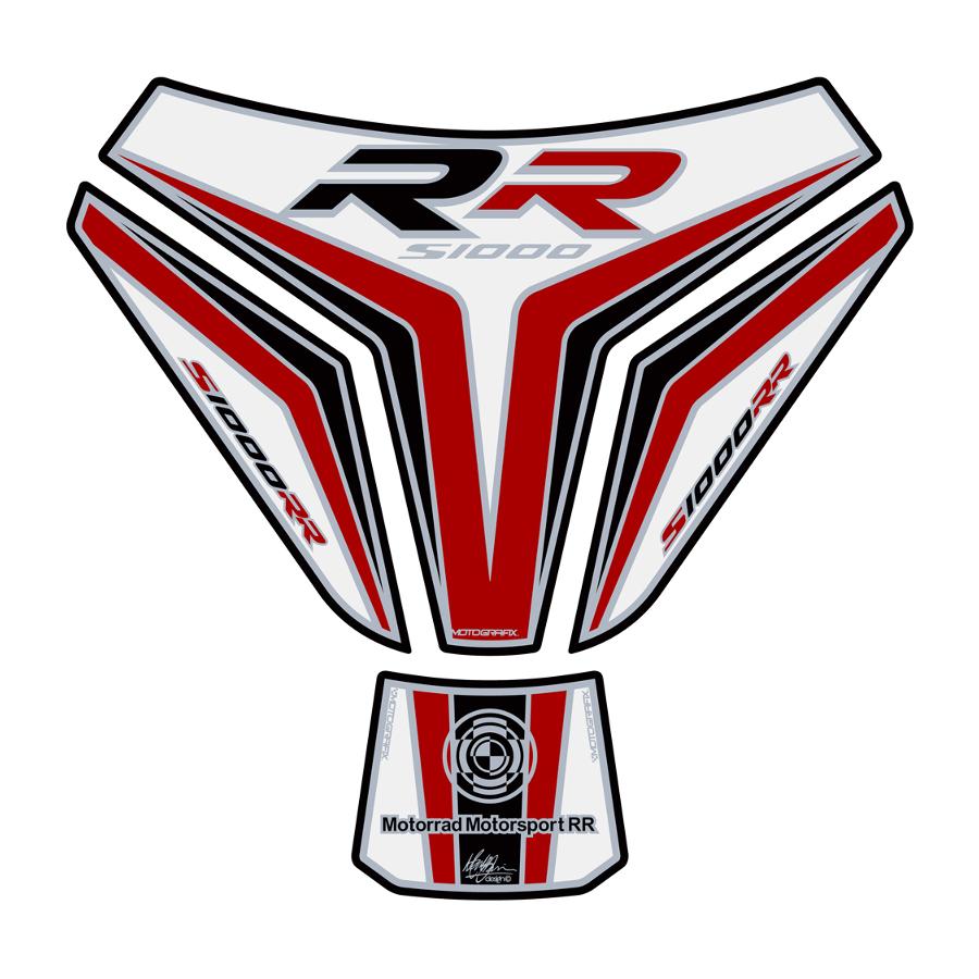 モトグラフィックス タンクパッド ホワイト/レッド/ブラック S1000RR MT-TB023WRK