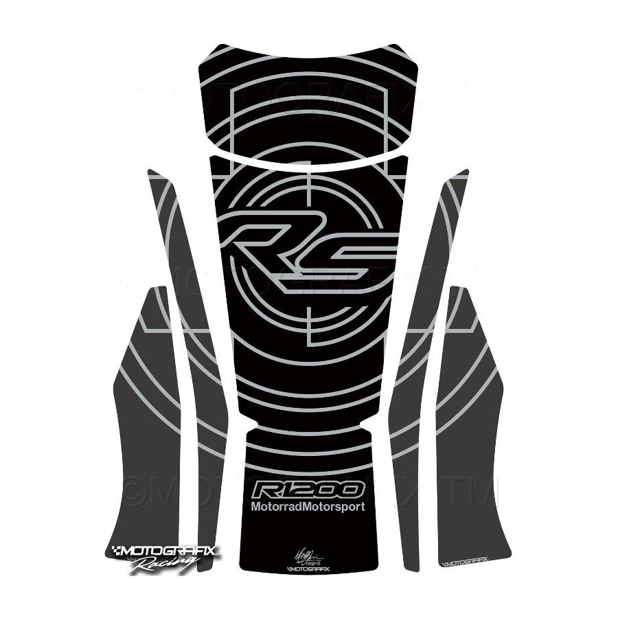 モトグラフィックス タンクパッド グレー/ブラック R1200RS MT-TB025EK