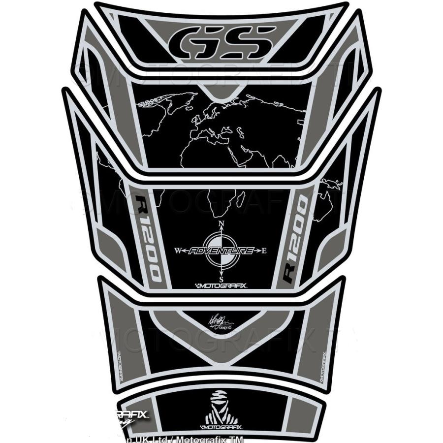 モトグラフィックス タンクパッド ブラック/ブラック R1200GS Adventure MT-TB028KK