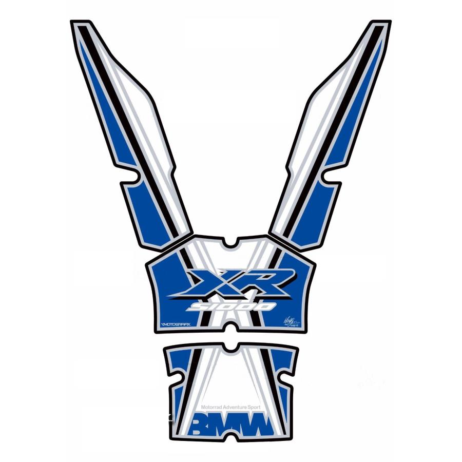 モトグラフィックス タンクパッド ブルー/ホワイト S1000XR MT-TB029BW