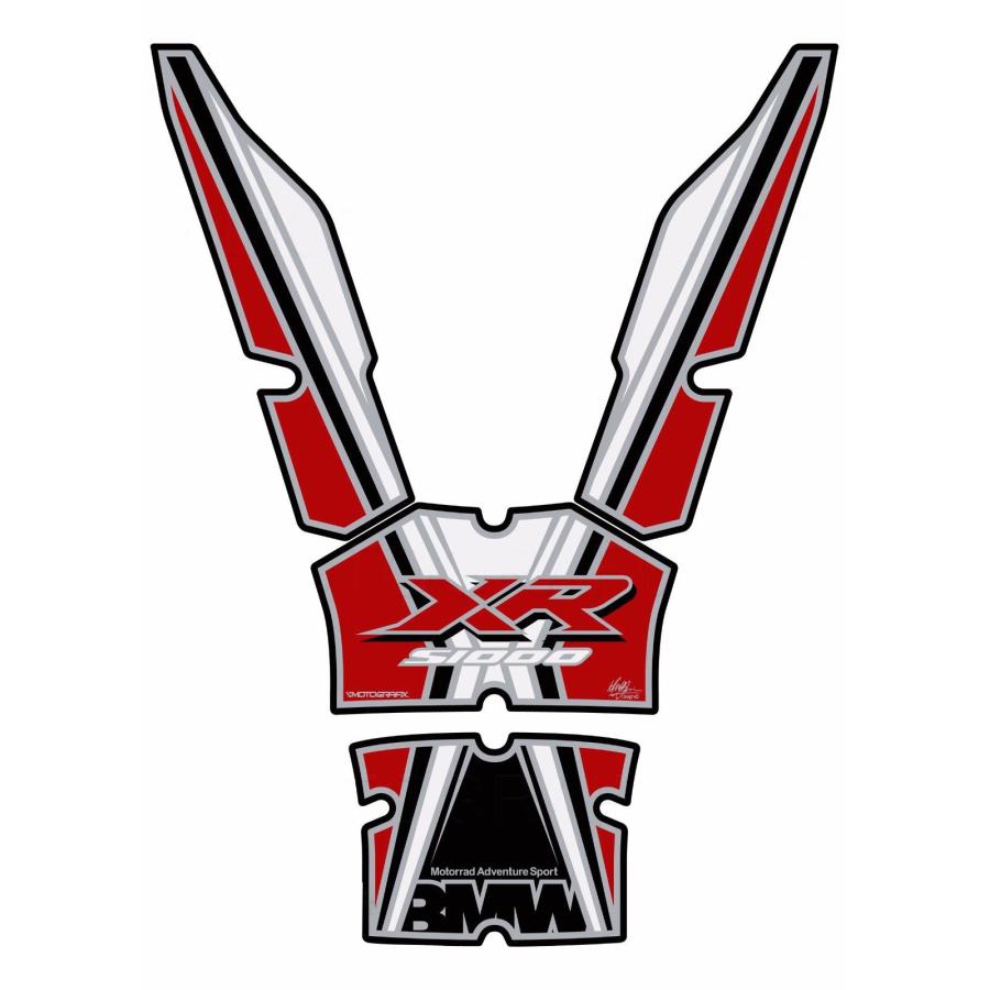 モトグラフィックス タンクパッド ホワイト/レッド/ブルー S1000XR MT-TB029WRK