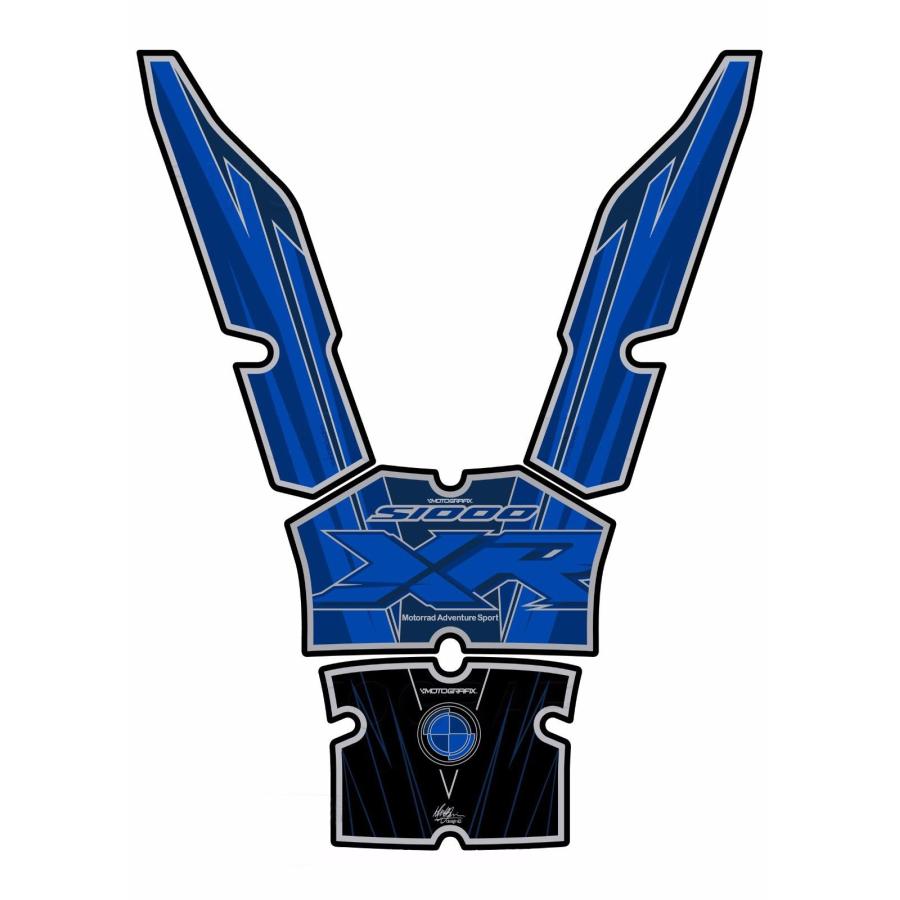 モトグラフィックス タンクパッド ブルー/ブルー BMW S1000XR MT-TB033BB