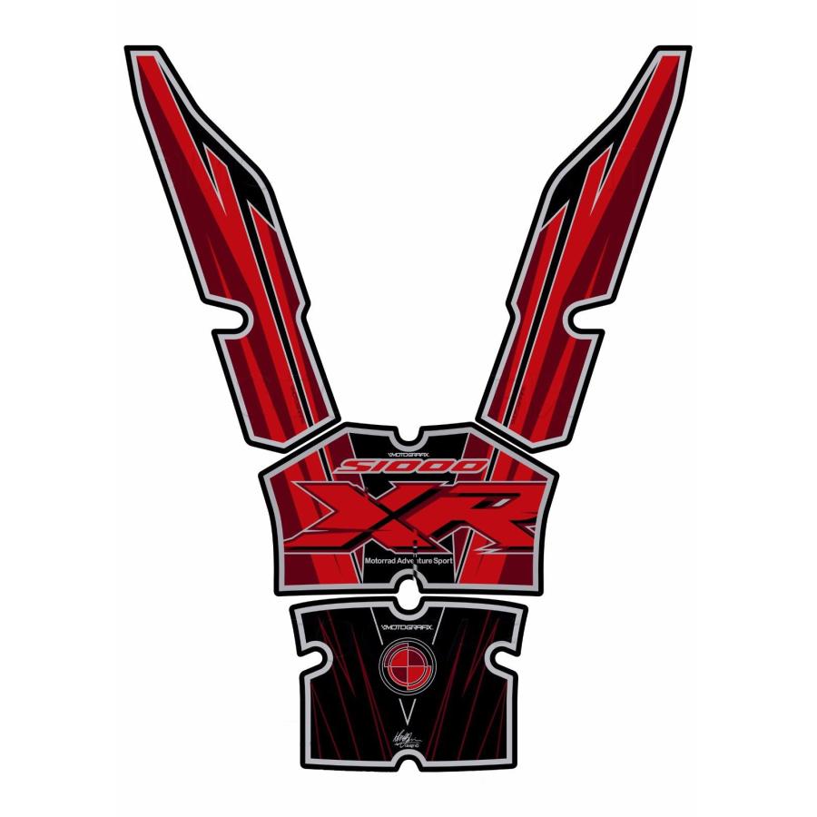 モトグラフィックス タンクパッド レッド/レッド BMW S1000XR MT-TB033RR