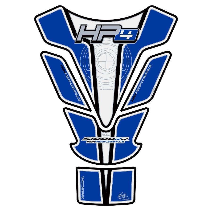 モトグラフィックス タンクパッド ブルー/ホワイト S1000RR HP4 MT-TBHP4W