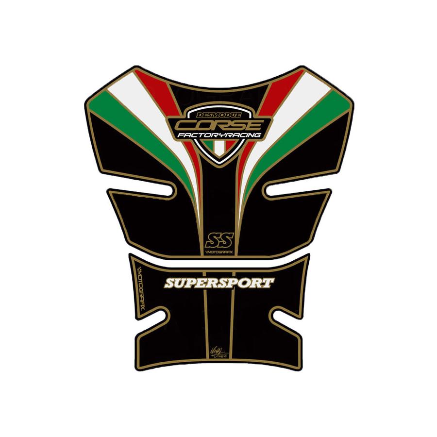 モトグラフィックス タンクパッド ブラック/トリコローレ DUCATI SS Supersport 89-98 MT-TD023KT