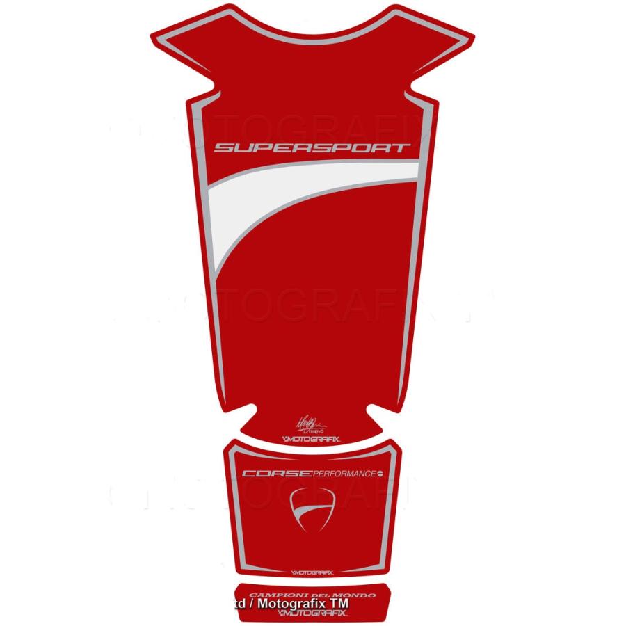 モトグラフィックス タンクパッド レッド DUCATI Supersport 16-17 MT-TD026R