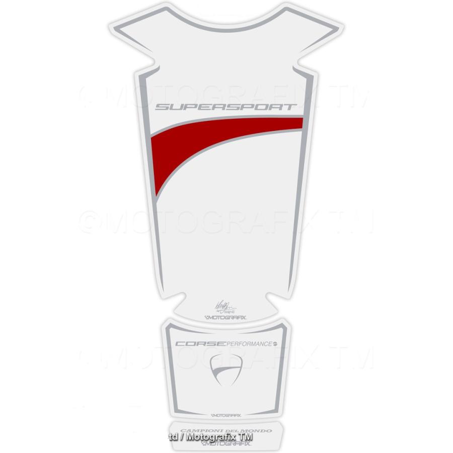 モトグラフィックス タンクパッド ホワイト DUCATI Supersport 16-17 MT-TD026W