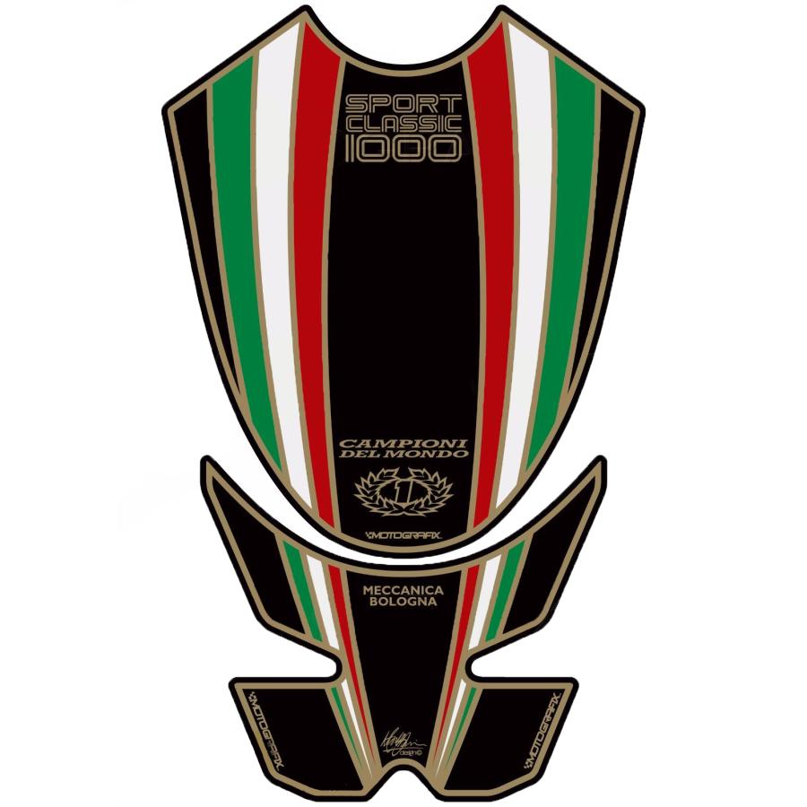 モトグラフィックス タンクパッド ブラック DUCATI SPORT CLASSIC1000 MT-TDSCITK